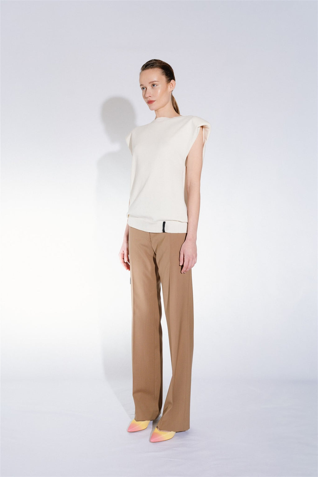 camel women's tailored trousers