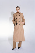camel oversized women's trench coat