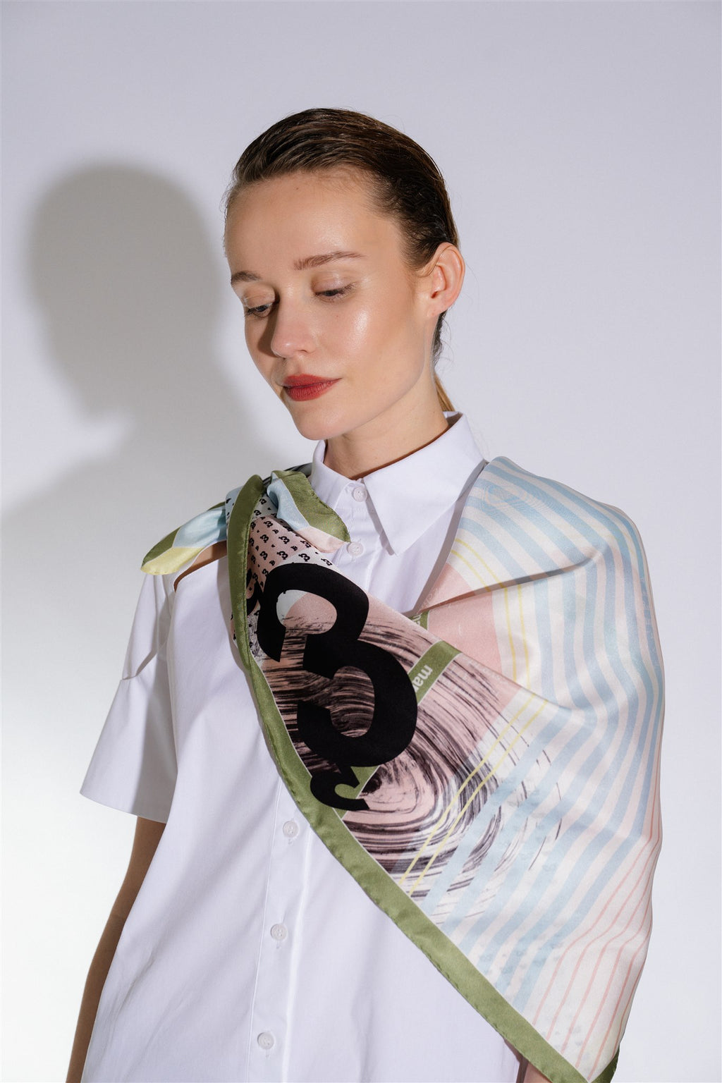 hodvábna šatka - model C