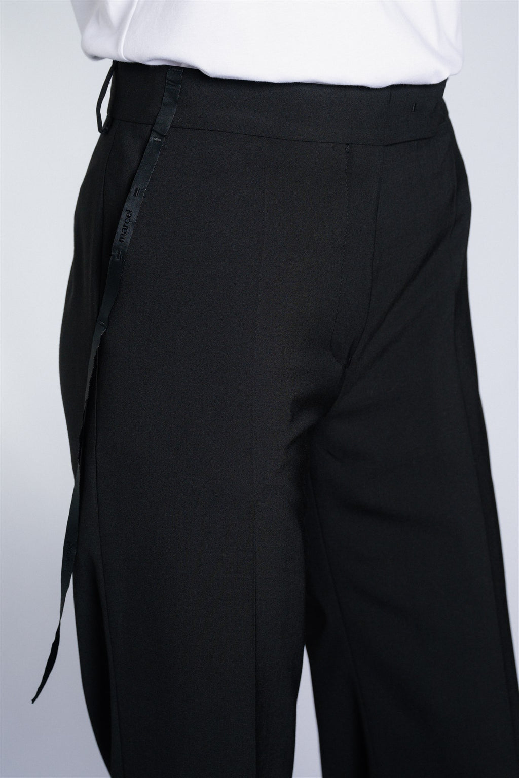 women's elegant straight black trousers
